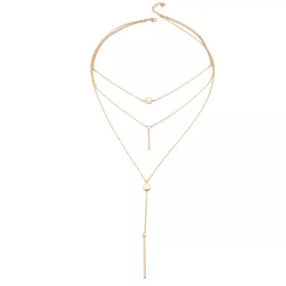 ❤️❤️❤️❤️❤️3 LAYER GOLD PENDENT NECKLACE - Picture 2 of 3